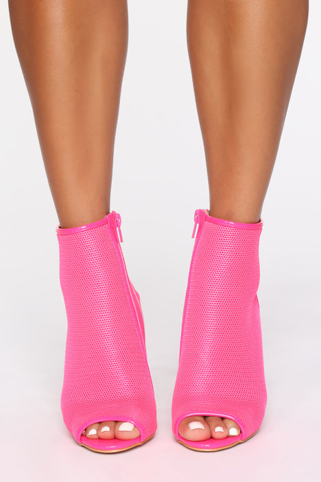 You Alright Heeled Boots - Neon Pink