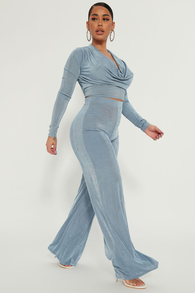 Yasmine Slinky Pant Set - Light Blue | Fashion Nova, Matching Sets ...