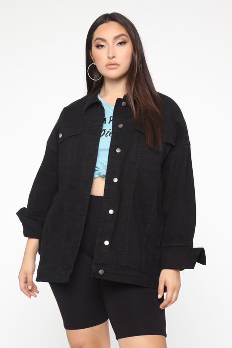 Cassie Denim Jacket - Black | Fashion Nova, Jackets & Coats