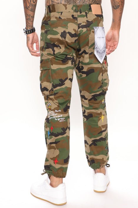Hunter Cargo Pants - Camo, Fashion Nova, Mens Pants