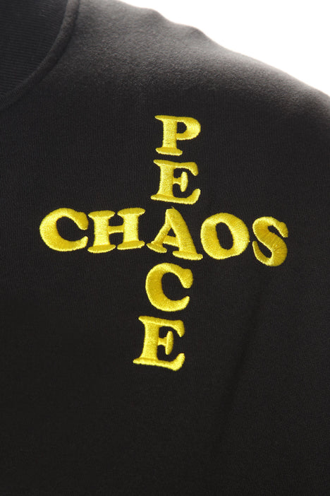 Peace And Chaos Fleece Varsity Jacket - Black/Green, Fashion Nova, Mens  Jackets