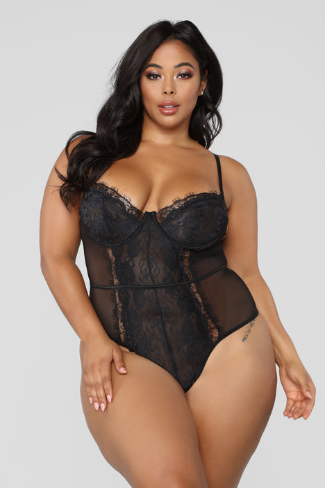 Somebody To Love II Lace Teddy Black Fashion Nova Lingerie