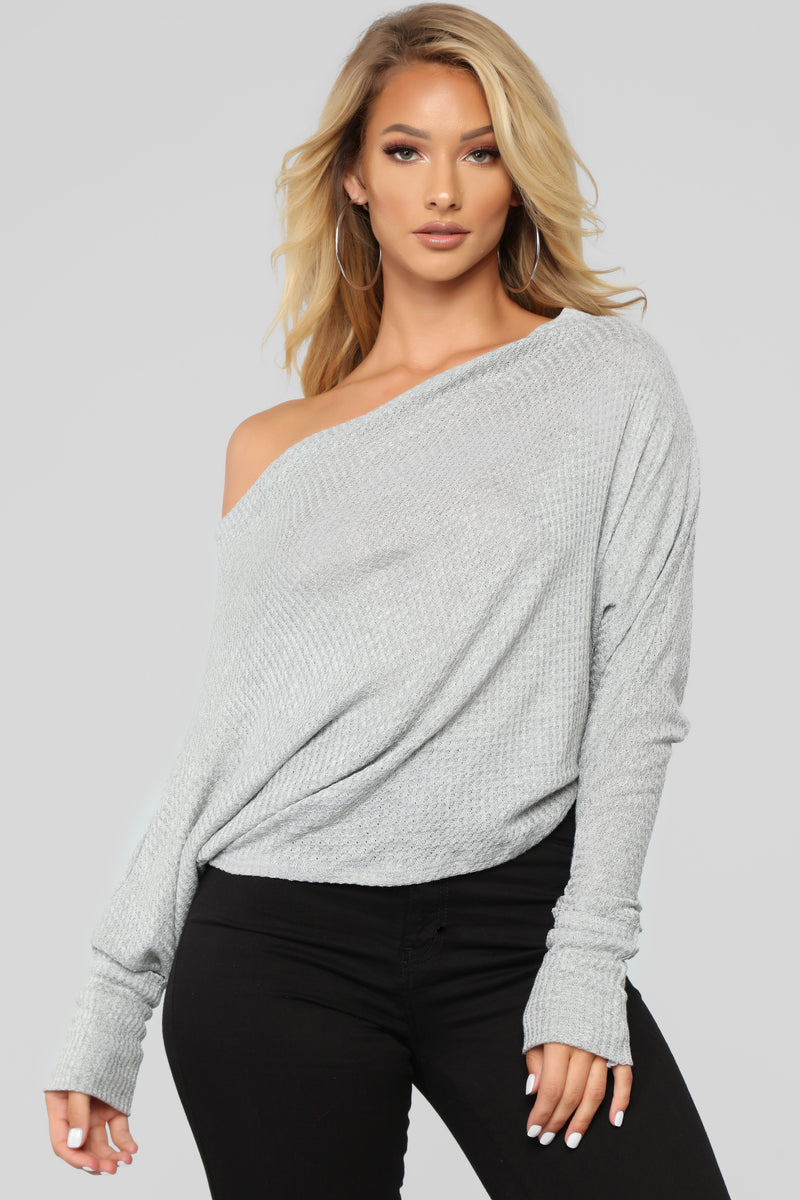 Off With His Head Top - Heather Grey | Fashion Nova, Knit Tops ...