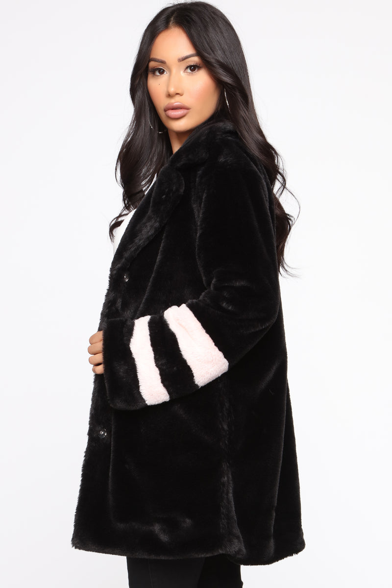 Crazy Fur You Faux Fur Coat - Black/combo | Fashion Nova, Jackets ...