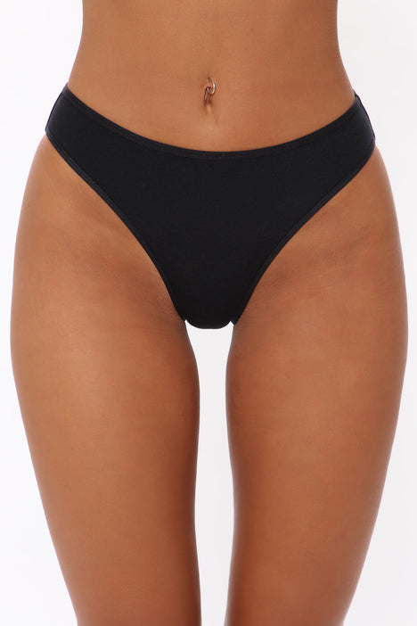 Perfect Fit Cotton Bikini Panty - Black, Fashion Nova, Lingerie & Sleepwear