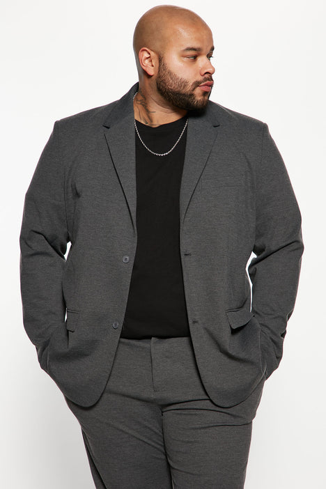 Tailored Fit Charcoal Performance Jacket
