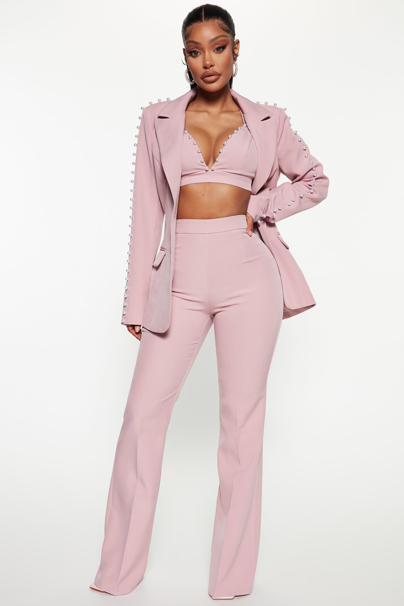 Womens Blazer Lapel Coat Jacket + Pants Set Office OL Ladies Formal Outfits  Suit | eBay