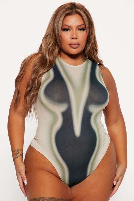 Out Of Body Experience Bodysuit - Taupe