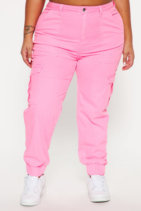 FREE SHIPPING Pink Streetwear Cargo Pants JKP1177