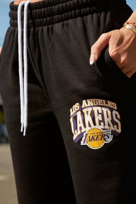 Lakers Shot Jogger - Black, Fashion Nova, Mens Fleece Bottoms