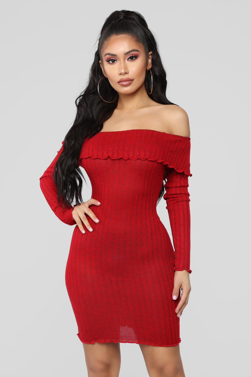 Be My Baby Off Shoulder Dress - Red | Fashion Nova, Dresses | Fashion Nova