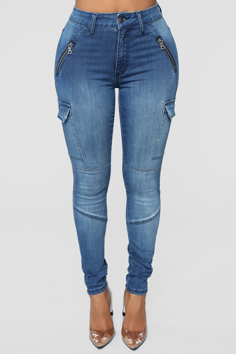 Major Pain Cargo Jeans - Medium Blue Wash | Fashion Nova, Jeans ...