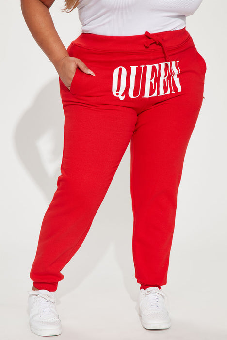 Atlanta Sweatpants - Red, Fashion Nova, Pants