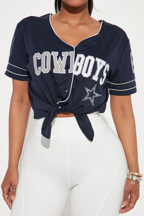 Dallas Cowboys Tie Front Top - Navy, Fashion Nova, Screens Tops and  Bottoms
