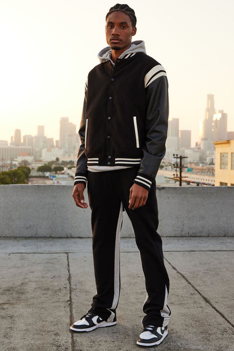 City Varsity Bomber Jacket - Black, Fashion Nova, Mens Jackets