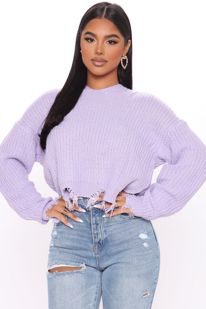 Come Out And Fray Sweater - Lavender | Fashion Nova, Sweaters | Fashion ...