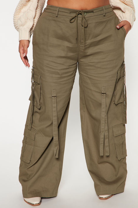 Kameela Cargo Pants - Olive  Plus size baddie outfits, Olive