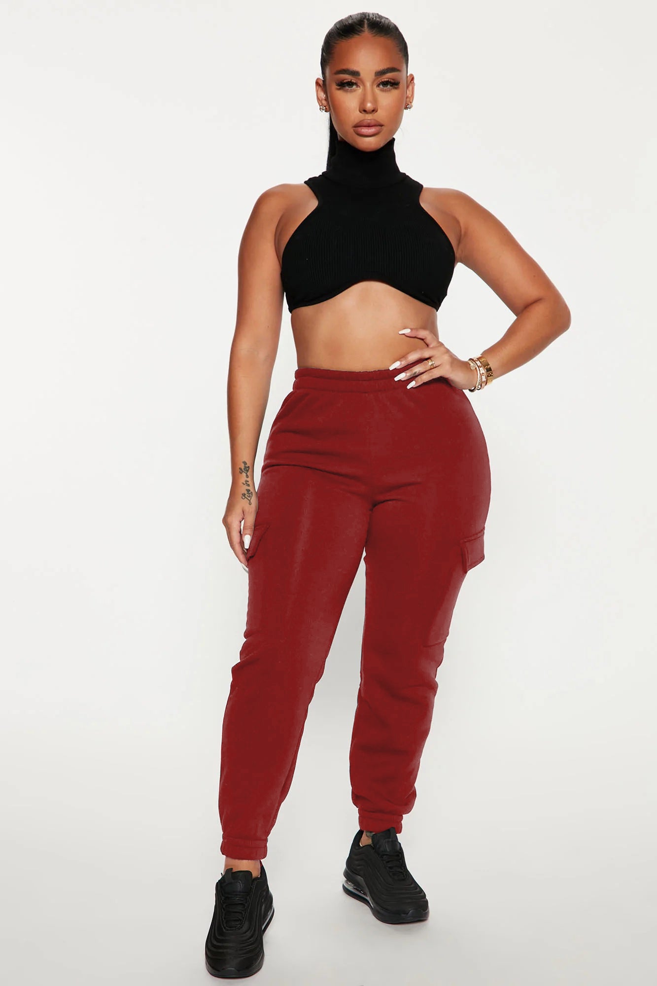 Relaxed Vibe Joggers - Red, Fashion Nova, Pants