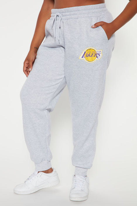 Lakers Oversized Zip Up Hoodie - Heather Grey, Fashion Nova, Screens Tops  and Bottoms