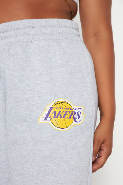 Lakers Oversized Zip Up Hoodie - Heather Grey, Fashion Nova, Screens Tops  and Bottoms