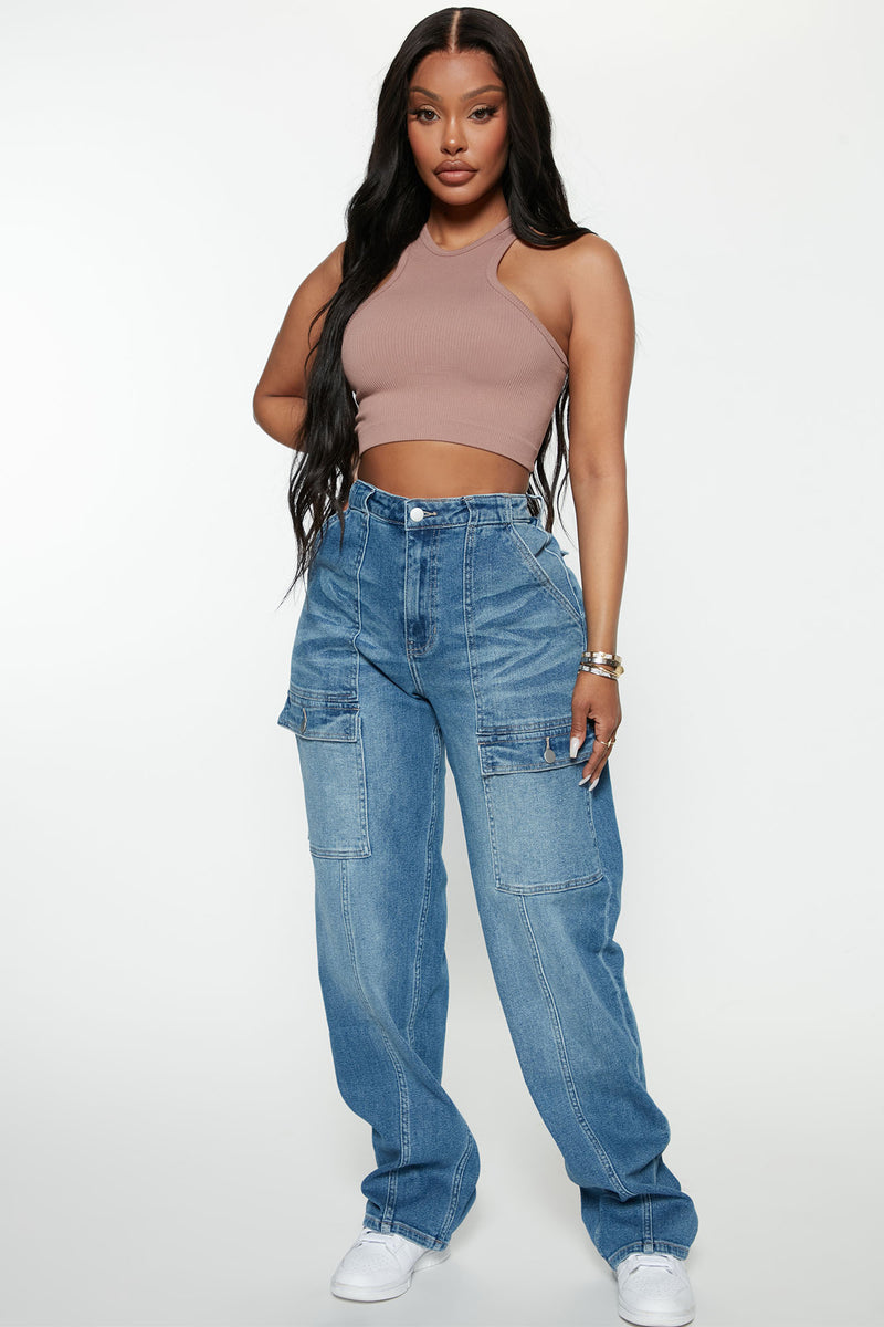 Up In Arms 90's Loose Cargo Jeans - Medium Wash | Fashion Nova, Jeans ...