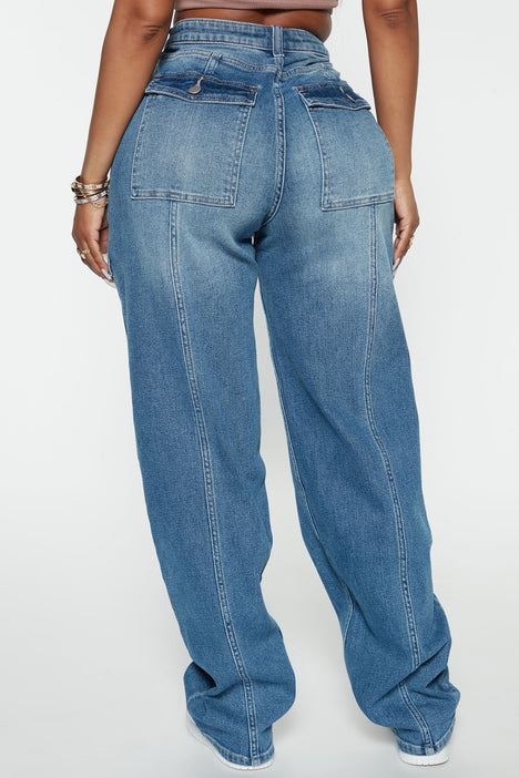 By The Hour Non Stretch Straight Leg Jeans - Dark Wash