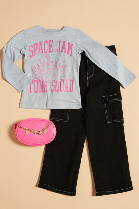 Mini Space Jam Tune Sleeve | | Nova Kids Squad Grey Nova, & Fashion Tops Long Tee T-Shirts - Fashion