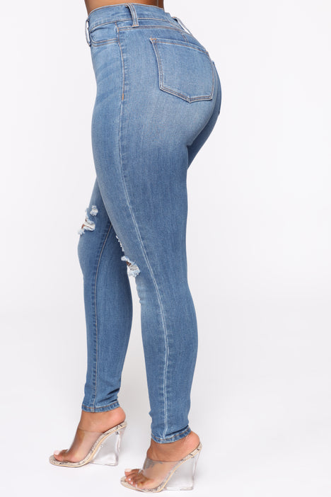 Our Favorite High Rise Skinny Jeans - Medium Blue Wash, Fashion Nova, Jeans