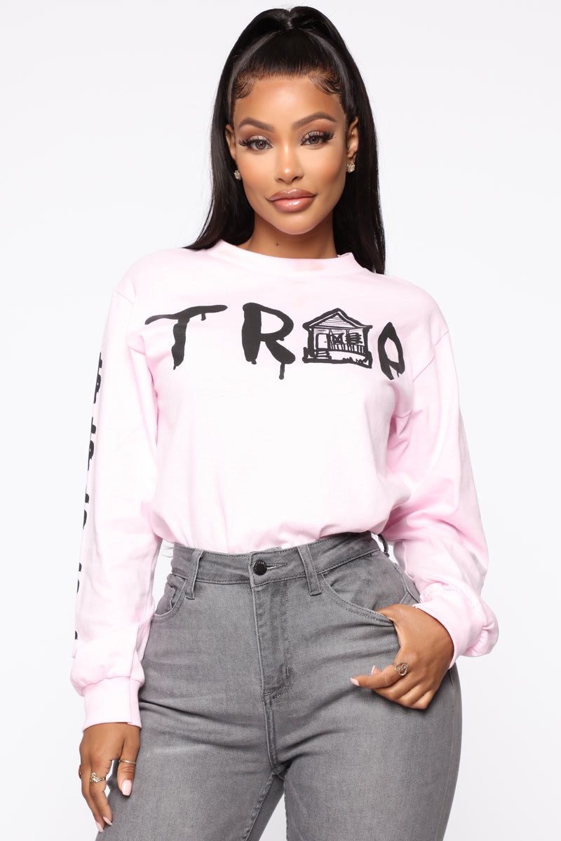 Trap House LS Top - Pink | Fashion Nova, Screens Tops and Bottoms ...