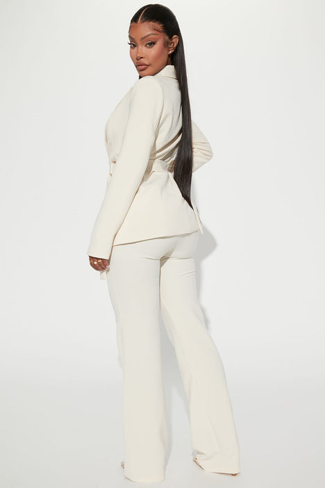 Amelia Two Piece Pant Suit - Cream, Fashion Nova, Career/Office