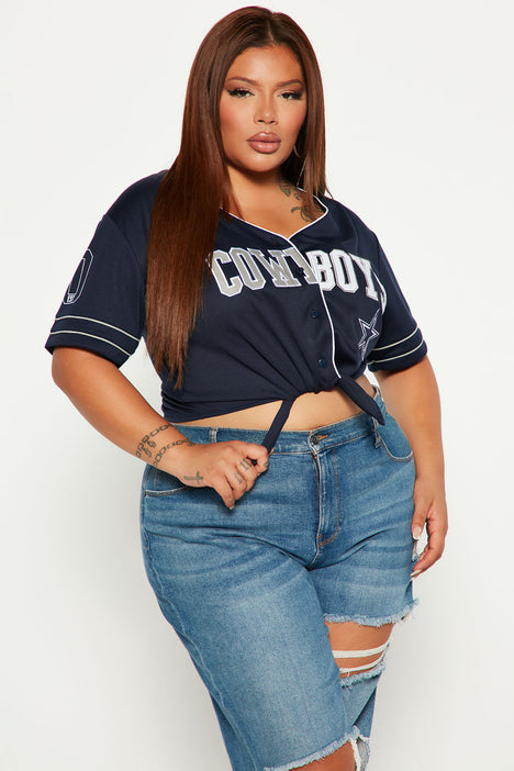 Dallas Cowboys Tie Front Top - Navy, Fashion Nova, Screens Tops and  Bottoms