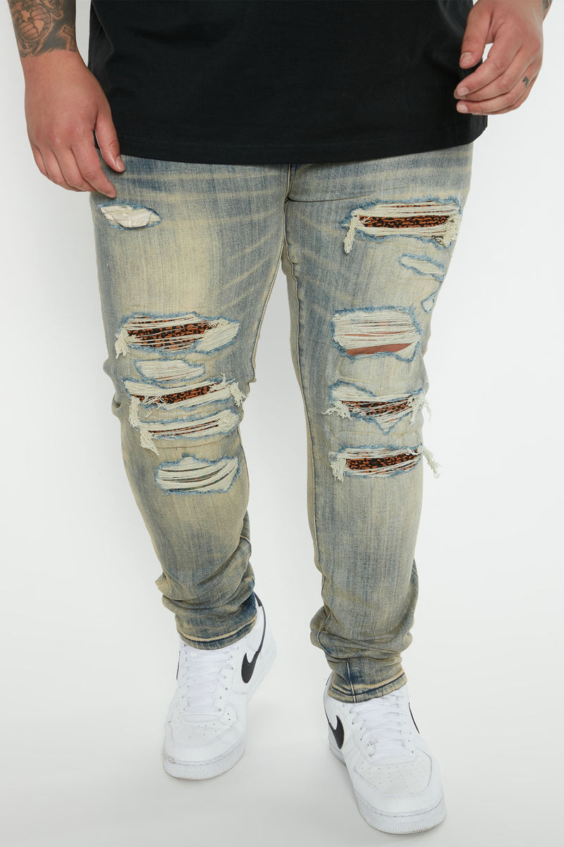 Make It Distressed Stacked Skinny Jeans - Vintage Blue Wash | Fashion ...
