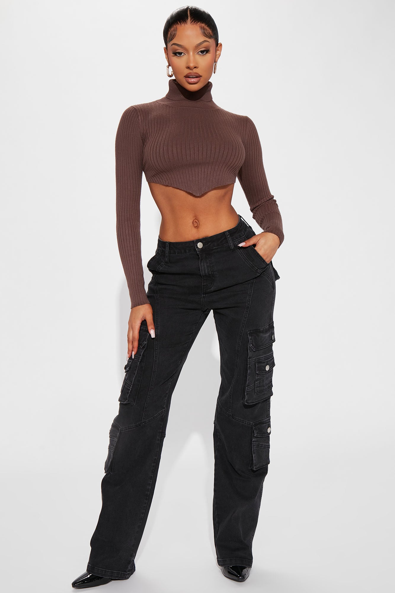Black Cami Top & Cropped High Rise Jeans - LivvyLand