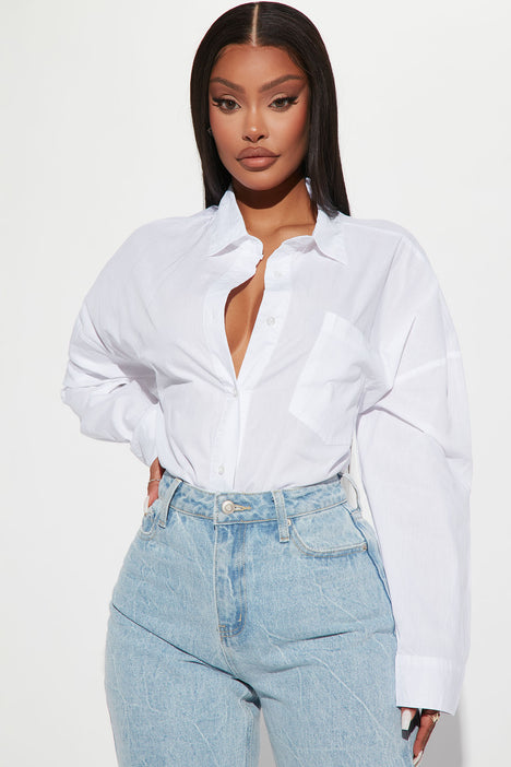 Oversized Waisted Poplin Shirt