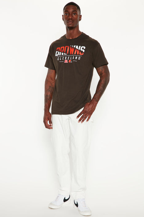 Cleveland Browns Down The Middle Short Sleeve Tee - Brown, Fashion Nova,  Mens Graphic Tees