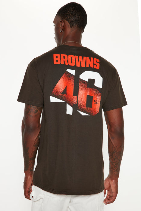 Cleveland Browns Down The Middle Short Sleeve Tee - Brown, Fashion Nova,  Mens Graphic Tees