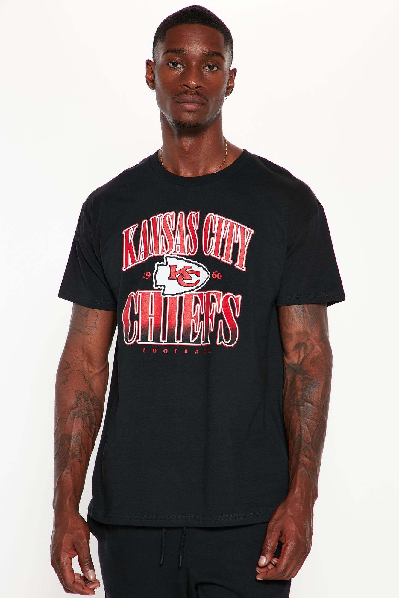 NFL Kansas City Chiefs Jersey Top - Black, Fashion Nova, Screens Tops and  Bottoms