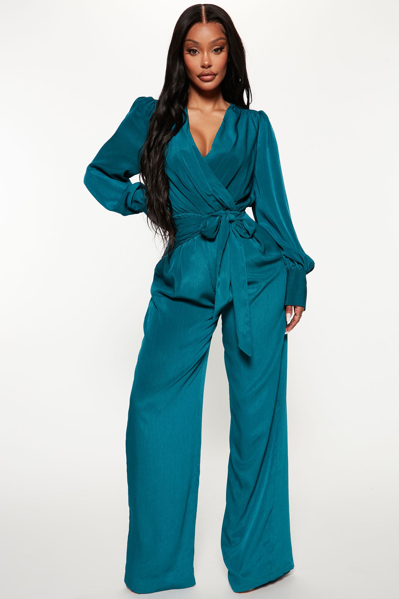 Need A Date Long Sleeve Jumpsuit - Black