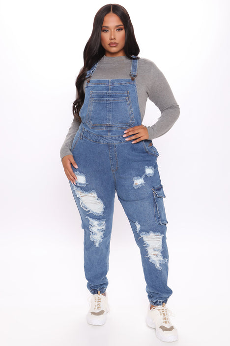Denim Doll Distressed Overall Shorts | Windsor