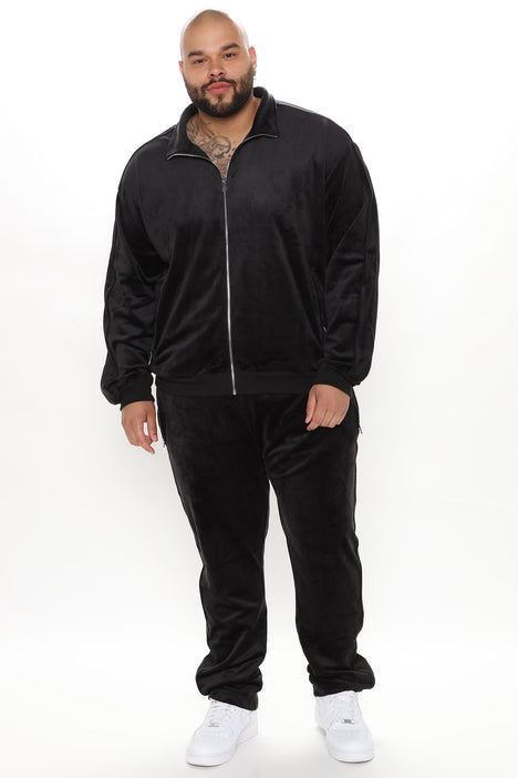 OVO Monogram Velour Track Jacket Black Men's - SS22 - US