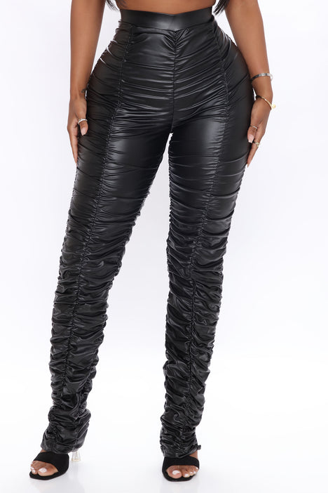Don't Make Assumptions Rewash Mid-Rise Faux Leather Pants (Black) · NanaMacs