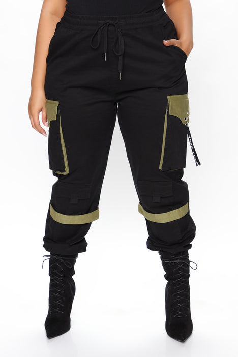 Can't Get With You Cargo Pant - Khaki/combo