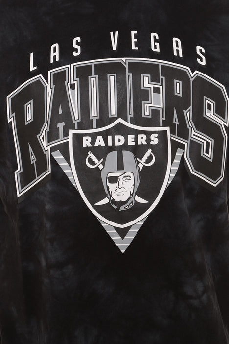 Raiders Tie Dye Short Sleeve Tee - Black, Fashion Nova, Mens Graphic Tees