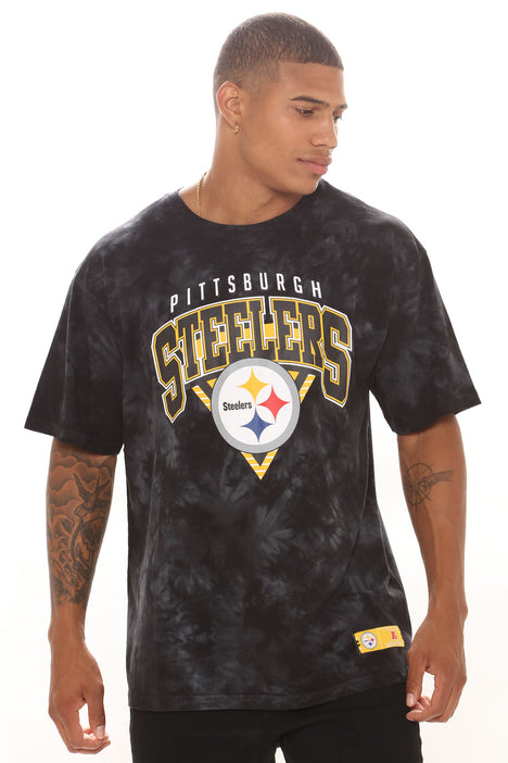 Steelers Tie Dye Short Sleeve Tee - Black, Fashion Nova, Mens Graphic Tees