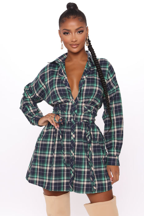 Getting Plaid Mini Dress - Green/combo | Fashion Nova, Dresses | Fashion  Nova