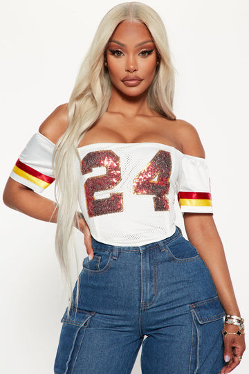 NFL Kansas City Chiefs Jersey Top - Black, Fashion Nova, Screens Tops and  Bottoms