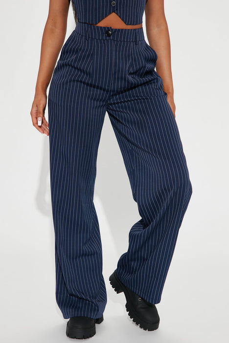 Ladies pinstripe pants, Blue | Manufactum