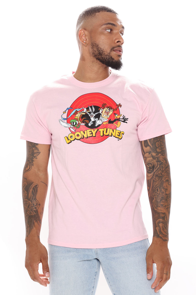 Looney Tunes Squad Short Sleeve Tee - Pink | Fashion Nova, Mens Graphic ...