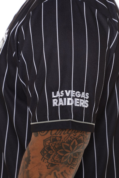 stayfrostybro Real Men Wear Black Las Vegas Raiders Baseball Tee