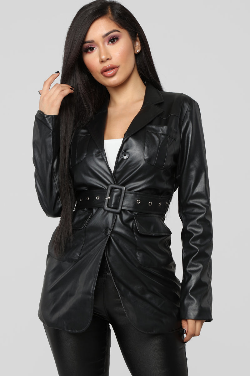Either Way Belted Jacket - Black | Fashion Nova, Jackets & Coats ...